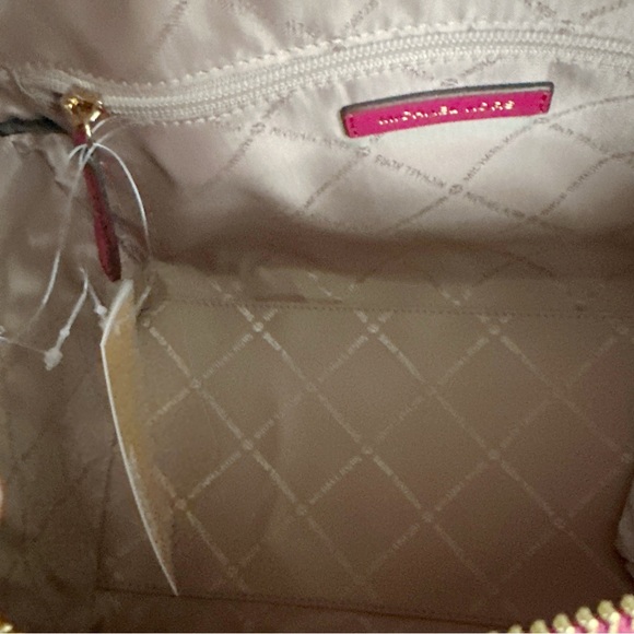 Michael Kors MK Jet Set Travel Medium Duffle Bag Satchel Pink - Picture 11 of 11